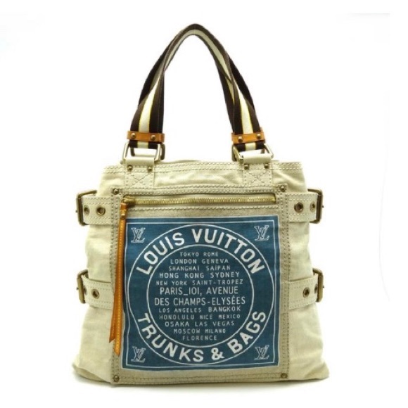 louis vuitton trunks and bags canvas tote